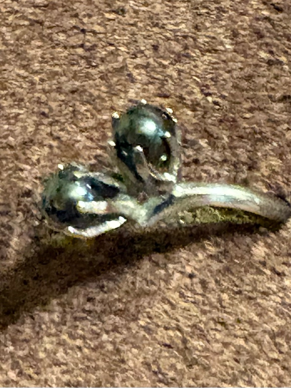 Vintage McGrath Hamin MH 925 Sterling Silver Bypass Ring Cabochon Size 6.5